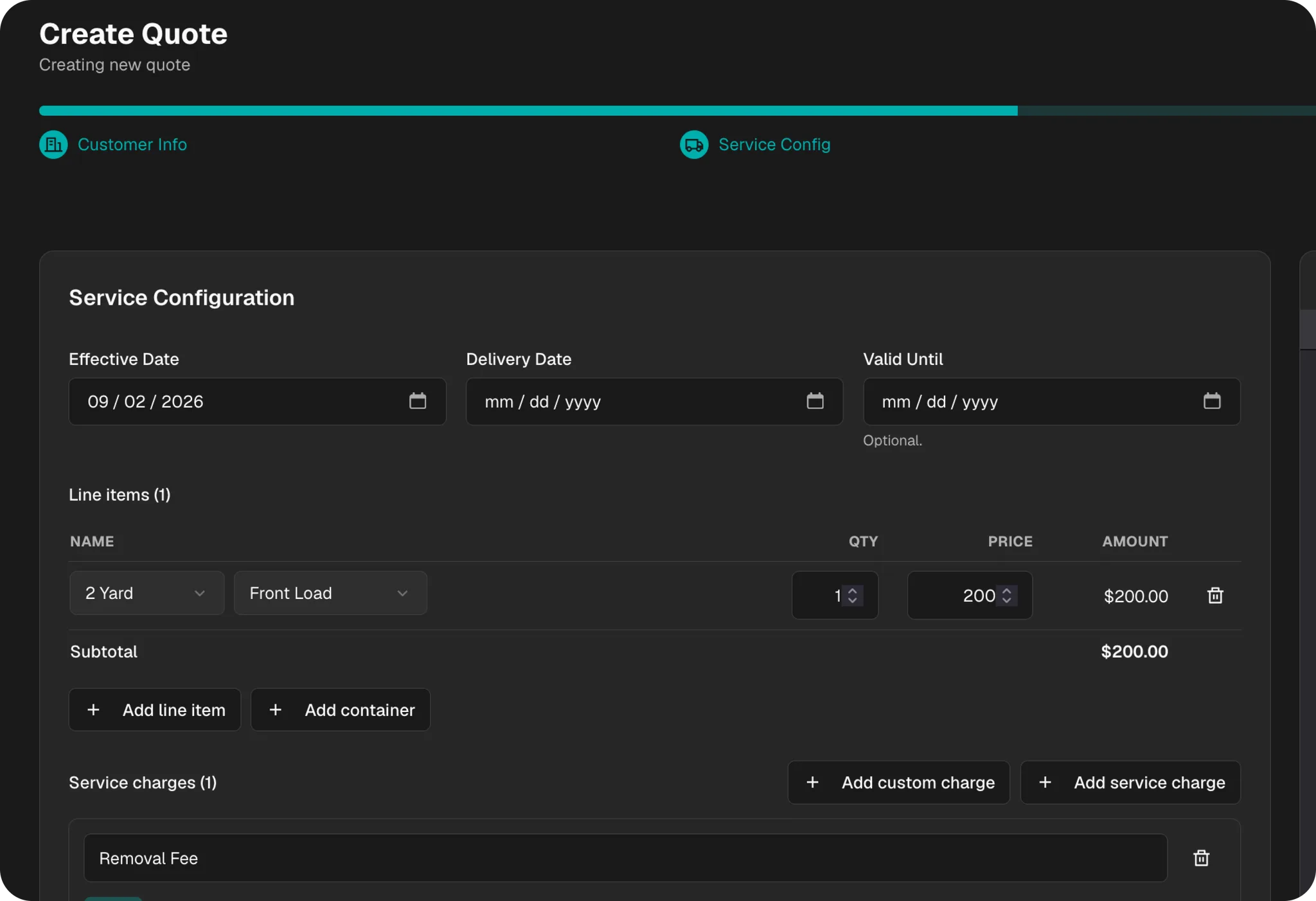 Creating a quote in CommanderAI